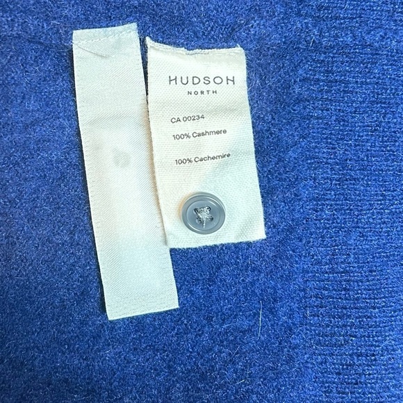 Women's Blue Button-Up Sweater - Picture 6 of 6